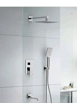 Штанга L2478-2 душ. система со смесителем и тропич.душем, встроен. LEDEME